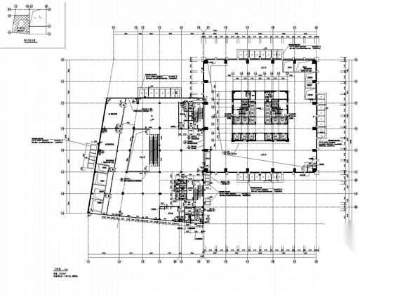 [武汉]某48层商业综合体建筑施工图（202米）cad施工图下载【ID:166059158】