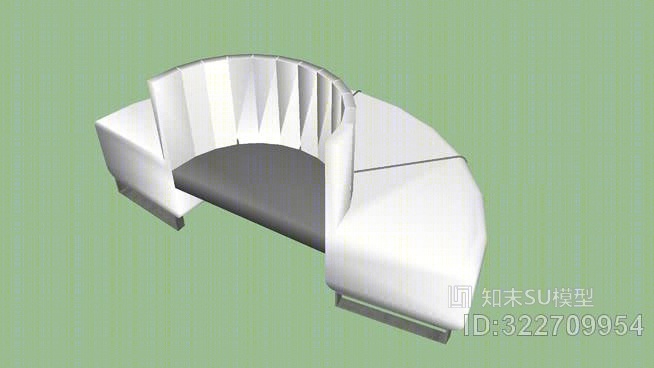 半圆形沙发3d模型下载【id:322709954】