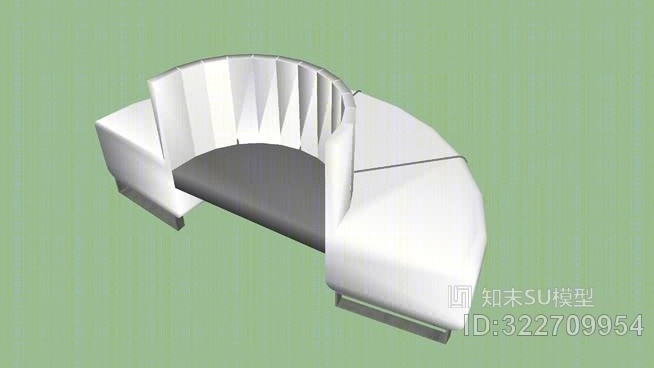 半圆形沙发SU模型下载【ID:322709954】