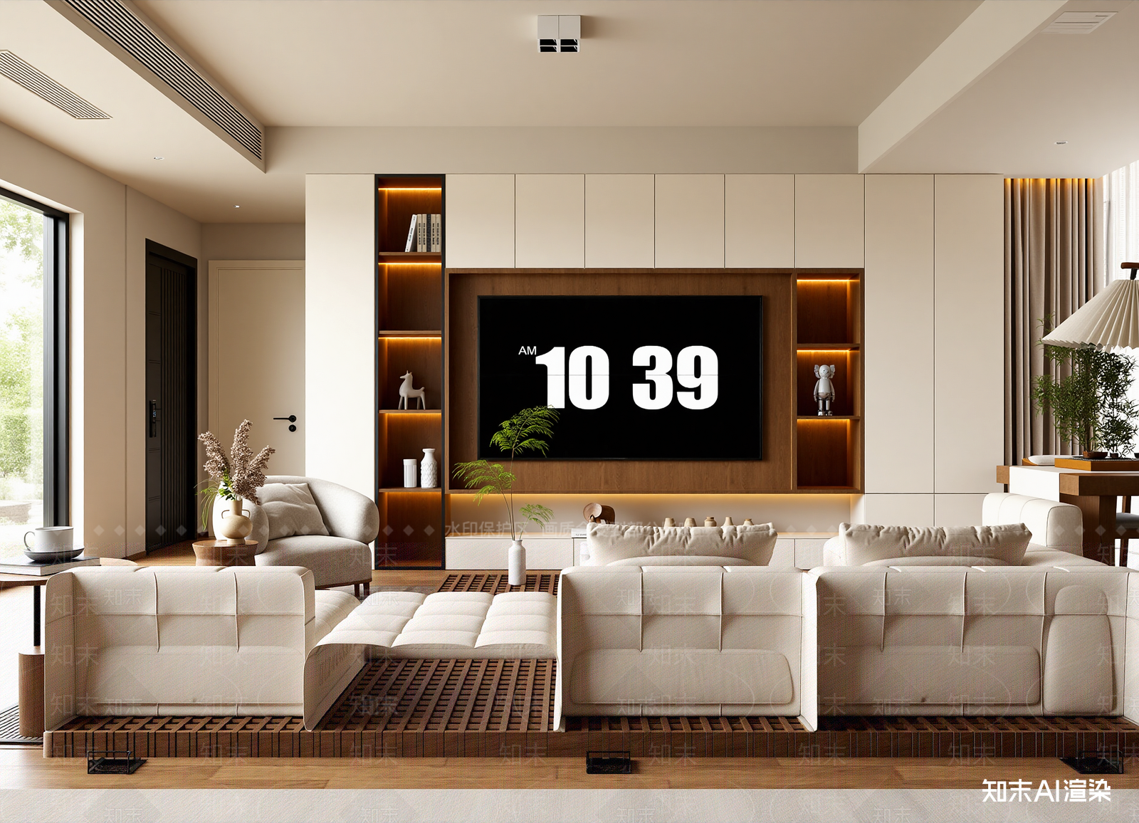 日式家居客厅3D模型下载【ID:1214708235】