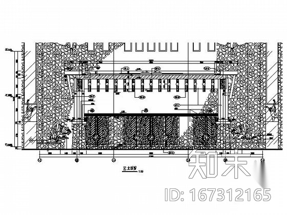 五星主题酒店入口设计施工图（含实景）cad施工图下载【ID:167312165】