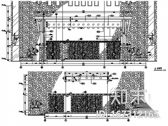 五星主题酒店入口设计施工图（含实景）cad施工图下载【ID:167312165】