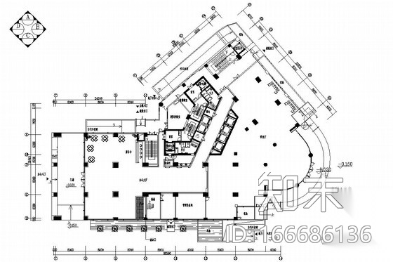 [南京]最佳地标性写字楼大厦现代风格室内装修图（含效果...cad施工图下载【ID:166686136】