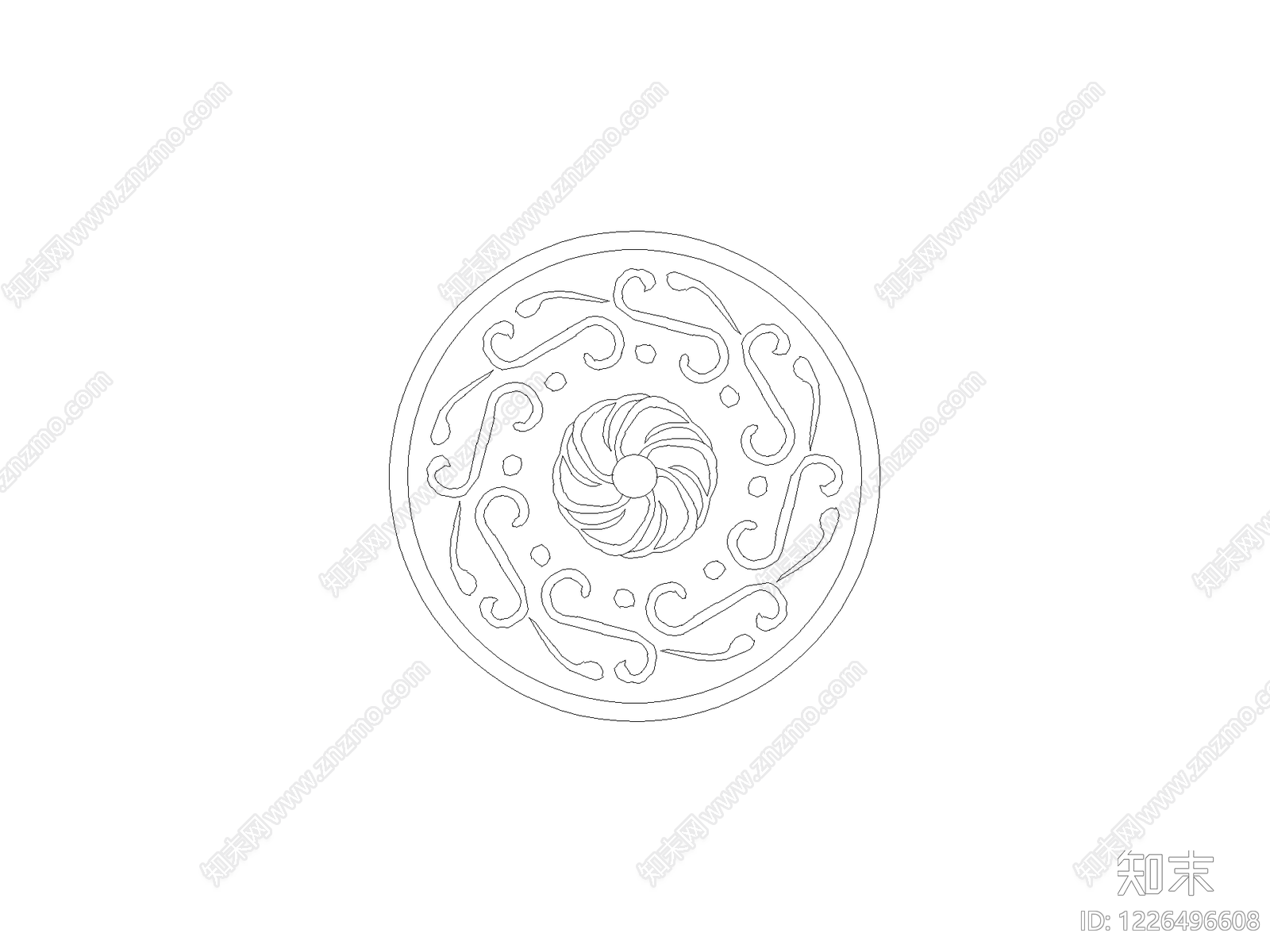 雕塑装饰构件cad施工图下载【ID:1226496608】