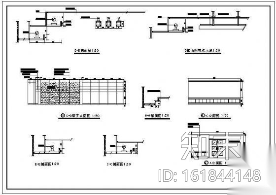 电信办公楼装饰设计图cad施工图下载【ID:161844148】