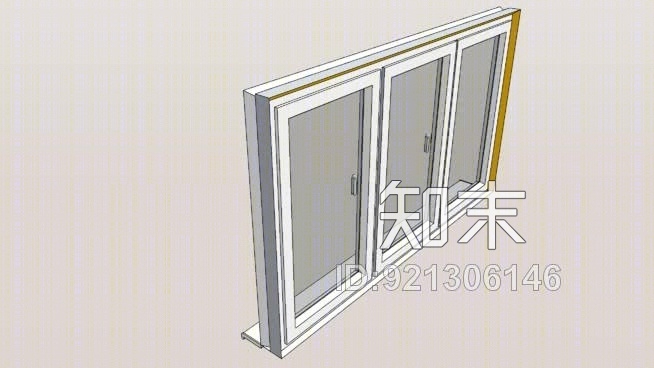 三人间（schücco窗口）窗口SU模型下载【ID:921306146】