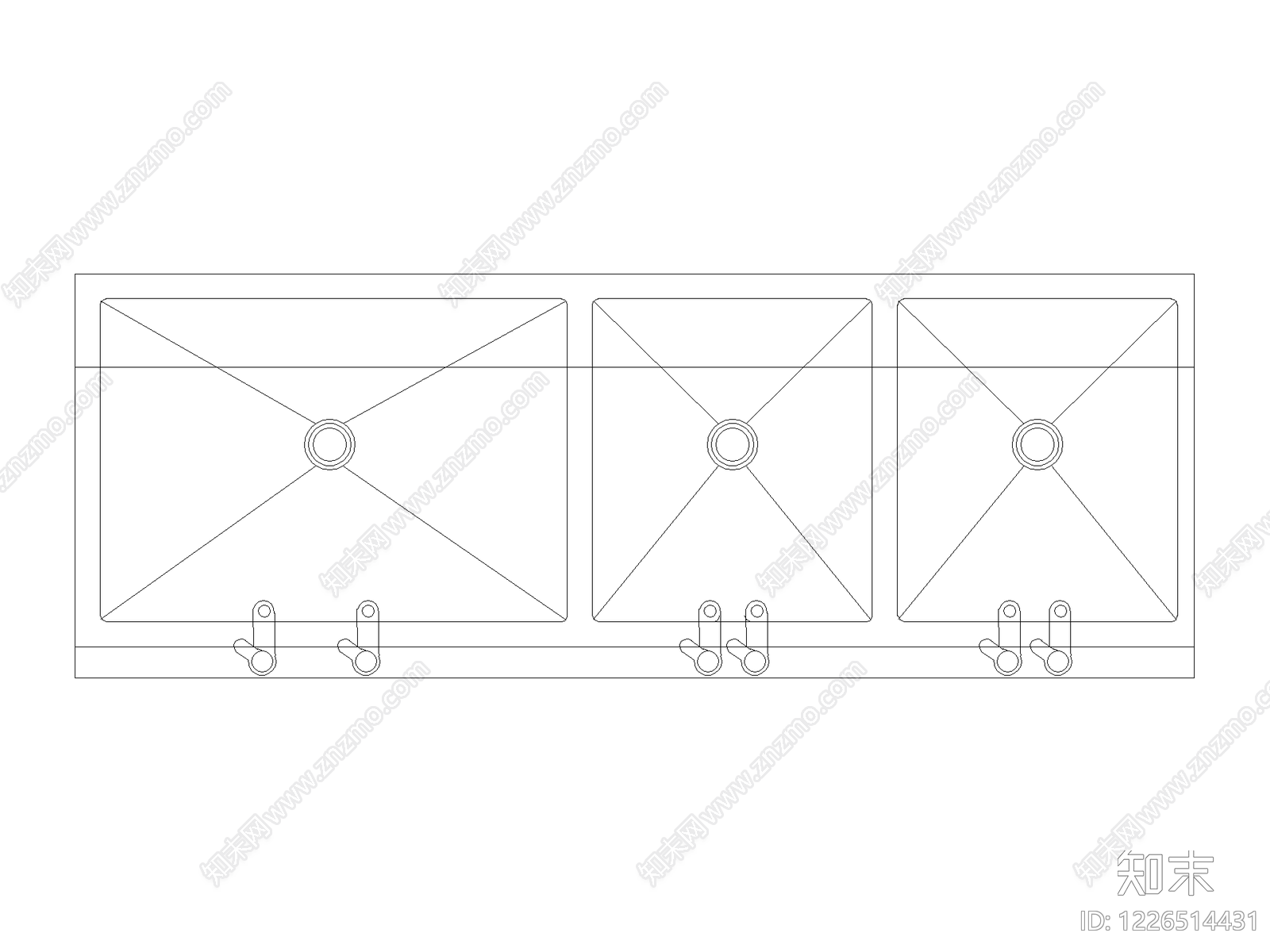 现代厨房设施CAD图纸