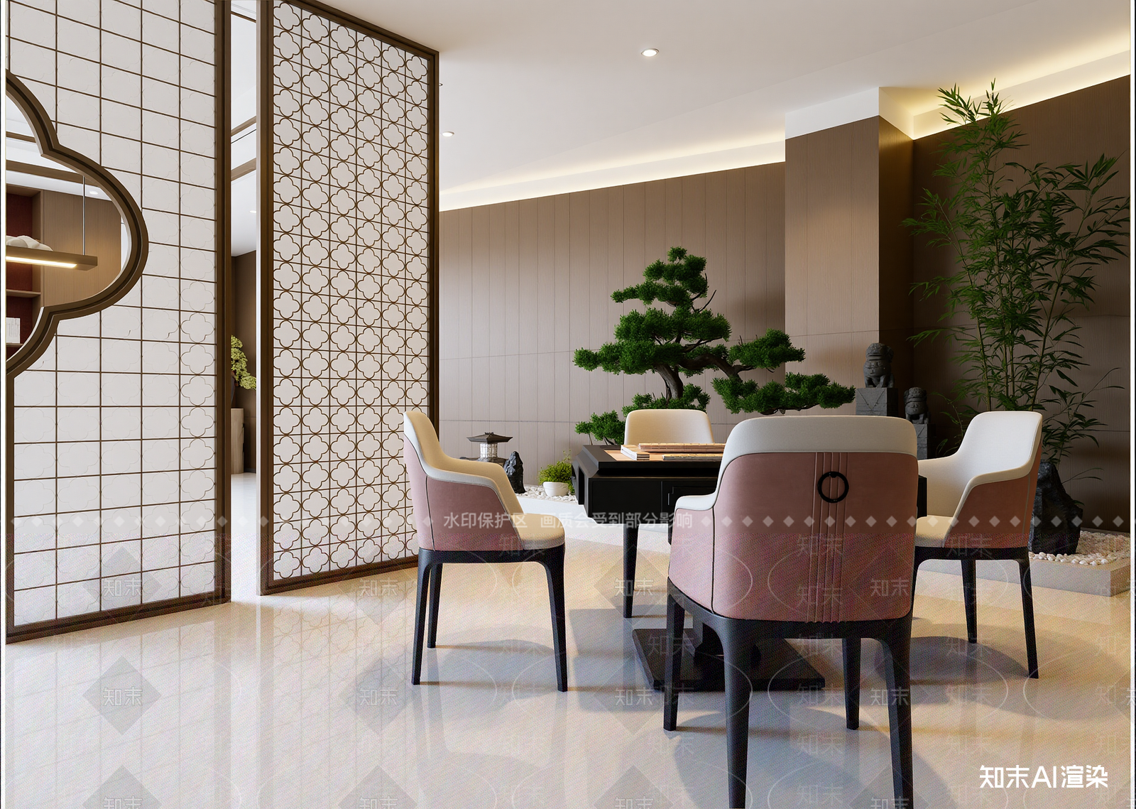 新中式茶馆3D模型下载【ID:1214918641】