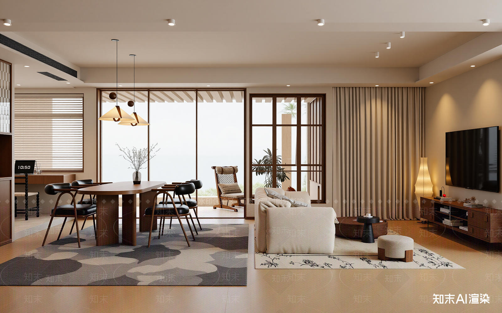 现代客餐厅3D模型下载【ID:1221876196】