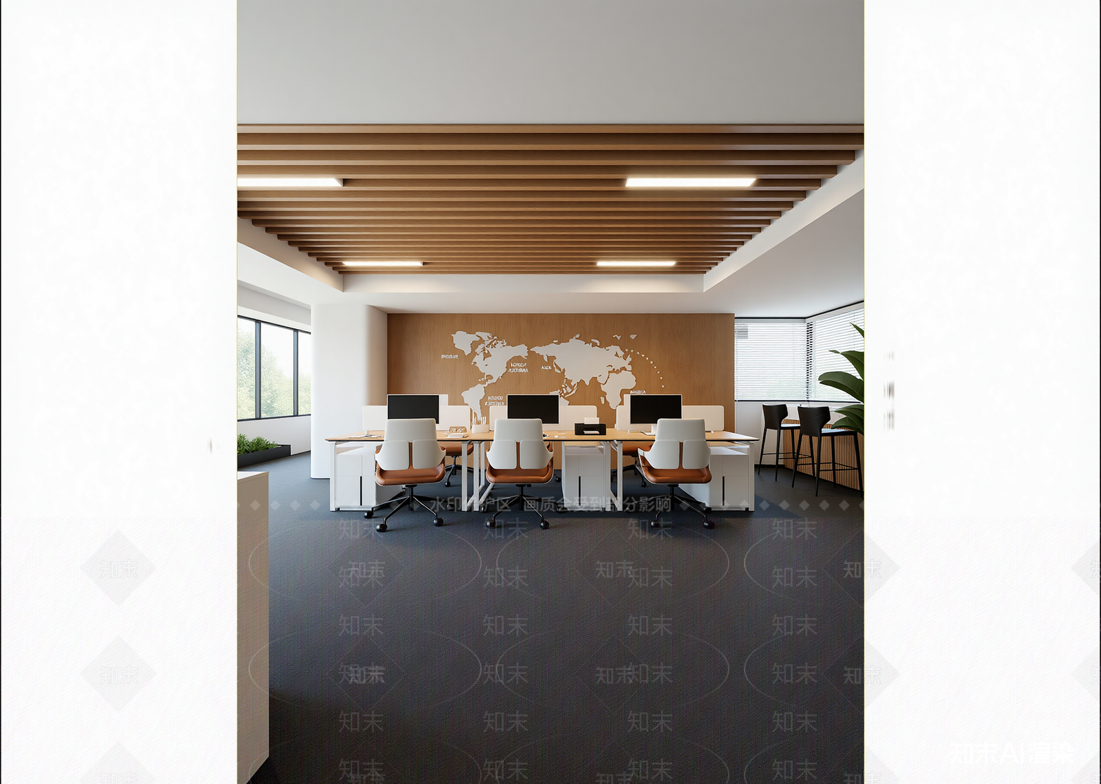 现代办公区3D模型下载【ID:1215193321】
