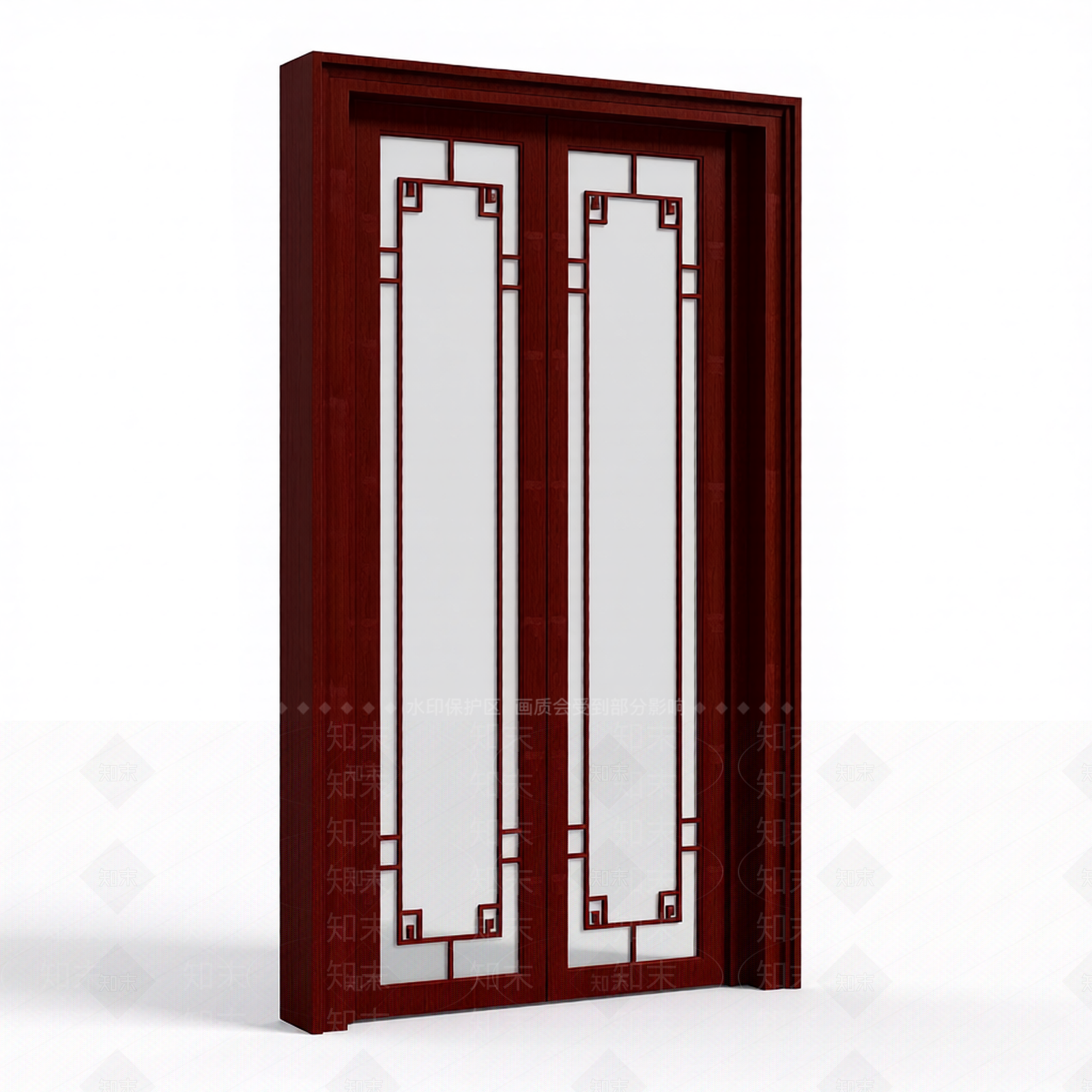 双开门木质隔断3D模型下载【ID:1206193552】