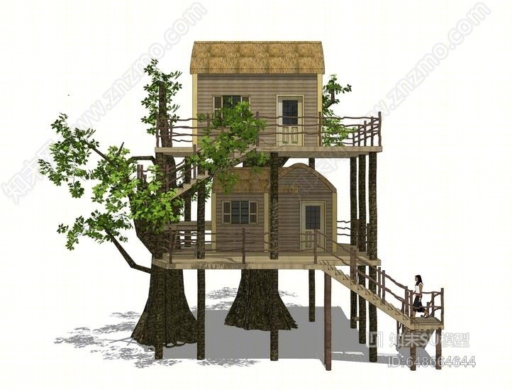 树屋SU模型下载【ID:648664644】