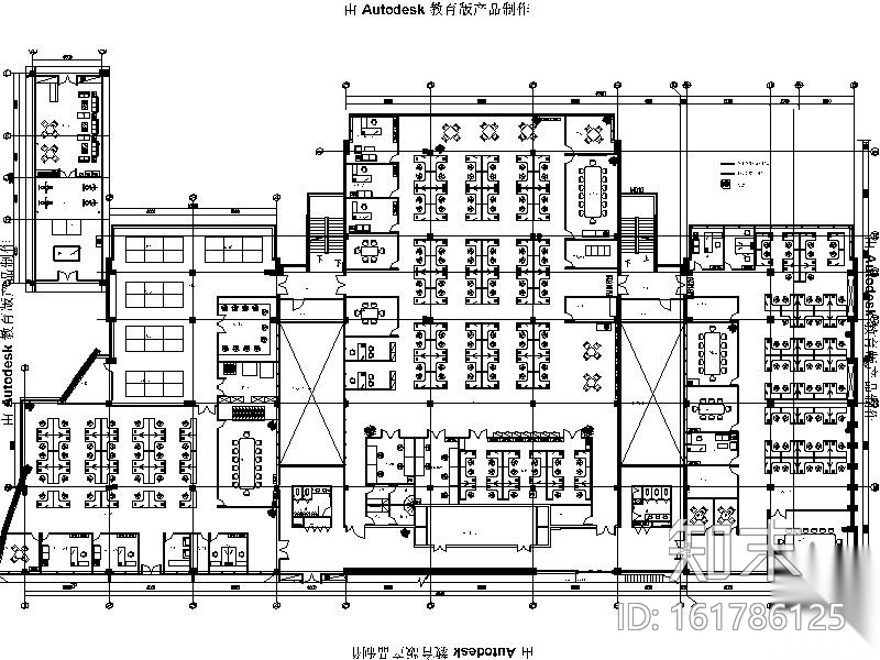 [北京]某电子公司办公空间施工图cad施工图下载【ID:161786125】