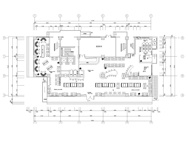 [广东]现代简约风格肯德基快餐店装修施工图（附效果图）施工图下载【ID:160424172】
