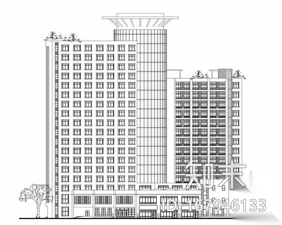 某商业区规划及单体建筑方案图cad施工图下载【ID:167946133】