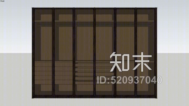 安踏铁衣柜SU模型下载【ID:520937040】