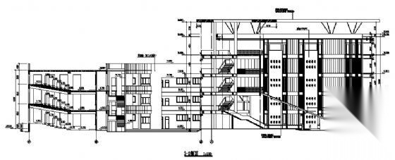 某交通学校五层教学楼建筑施工图纸cad施工图下载【ID:151576156】