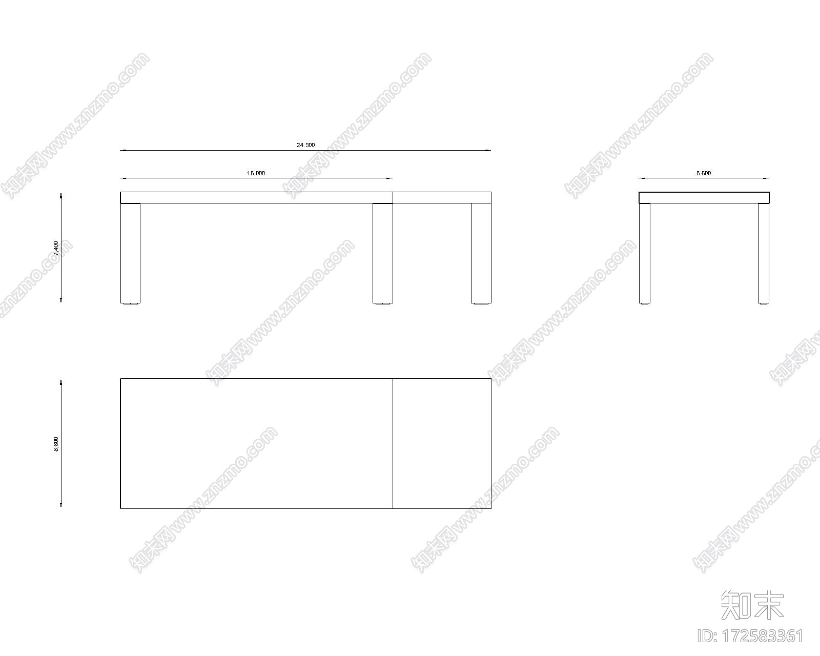 桌几1cad施工图下载【ID:172583361】