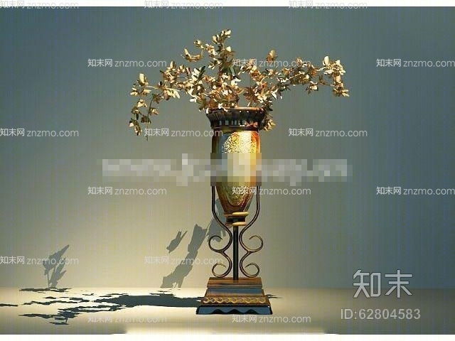 陶艺花瓶3D模型下载【ID:62804583】