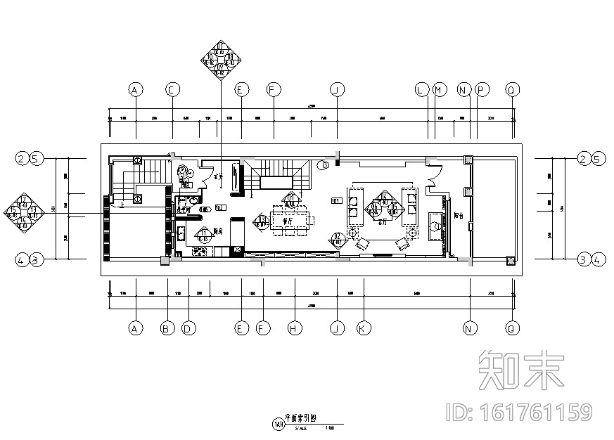 [广东]东大亚湾天下联排别墅设计施工图（附效果图）cad施工图下载【ID:161761159】