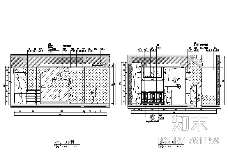 [广东]东大亚湾天下联排别墅设计施工图（附效果图）cad施工图下载【ID:161761159】