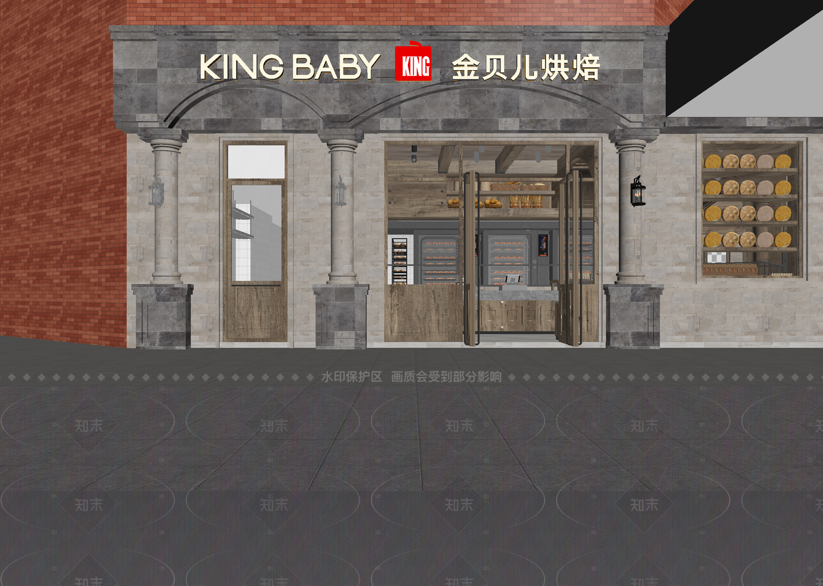 现代面包店3D模型下载【ID:1214988791】