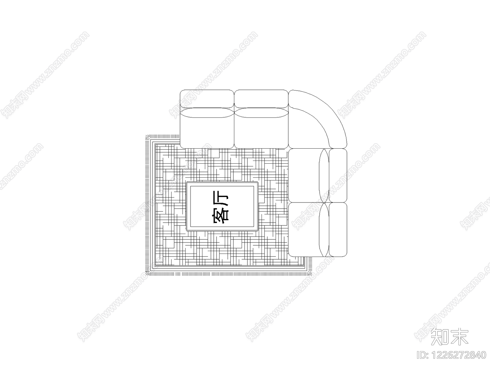 沙发cad施工图下载【ID:1226272840】