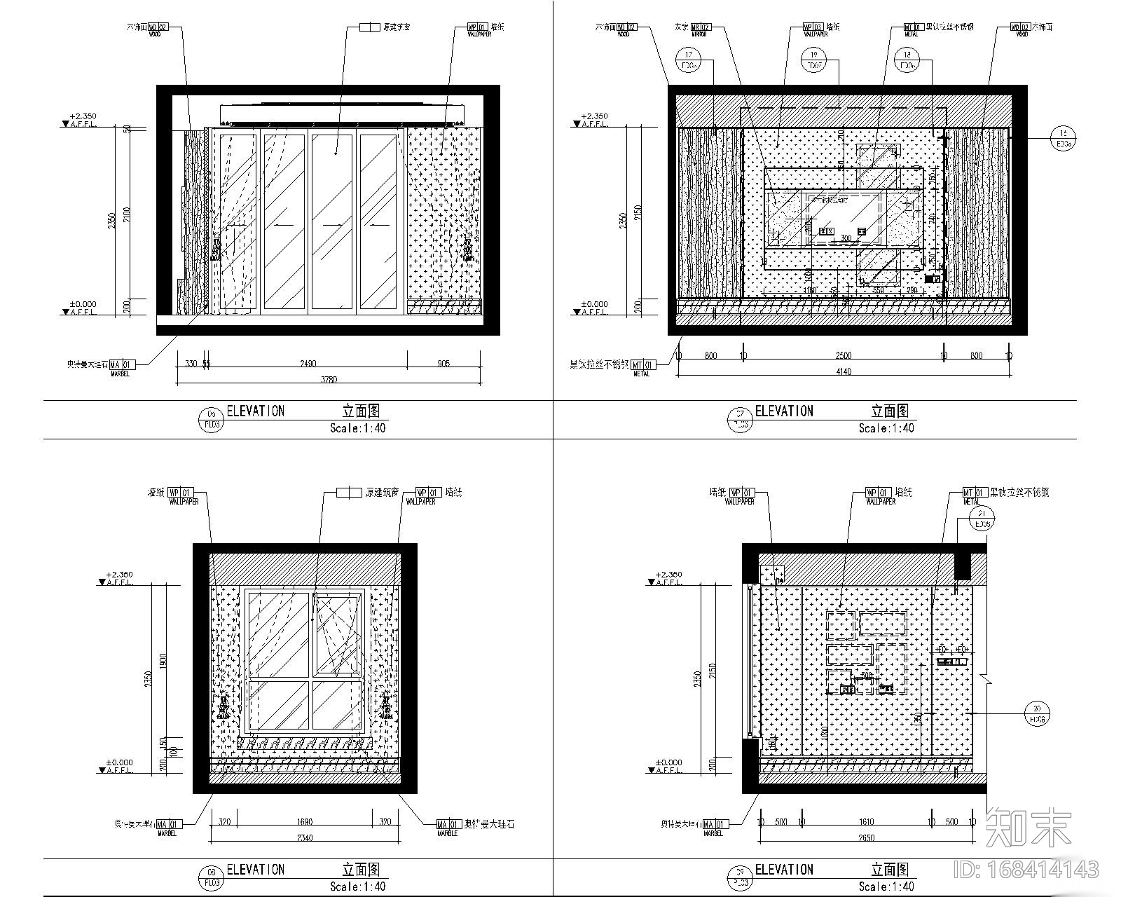 [上海]集艾设计G&A-海珀黄浦4-1中式样板间设计方案含效...cad施工图下载【ID:168414143】