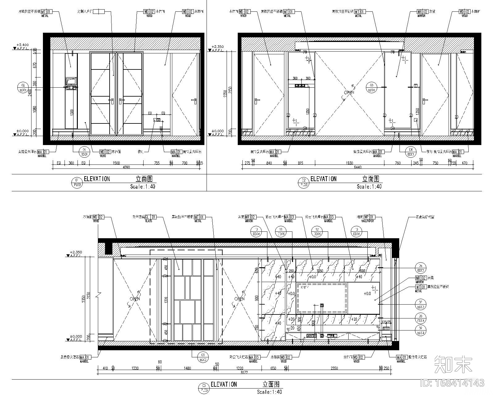 [上海]集艾设计G&A-海珀黄浦4-1中式样板间设计方案含效...cad施工图下载【ID:168414143】