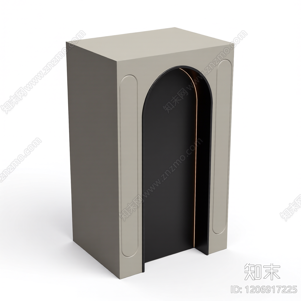 拱形门框装饰构件3D模型下载【ID:1206917225】