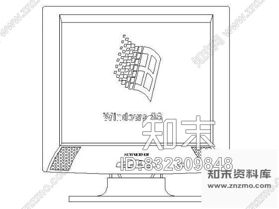 图块/节点电脑图块cad施工图下载【ID:832309848】