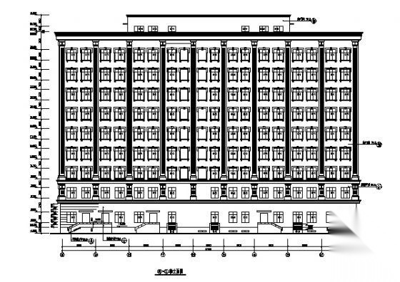 某九层办公楼建筑设计施工图cad施工图下载【ID:151402193】