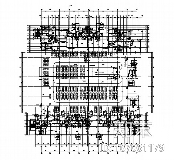 [北京天通苑]某中心区地下车库规划设计cad施工图下载【ID:167061179】