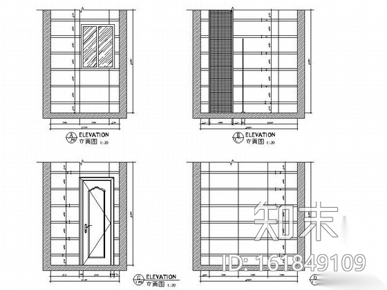 [广东]温馨现代风格两层别墅室内装修施工图（含效果）cad施工图下载【ID:161849109】