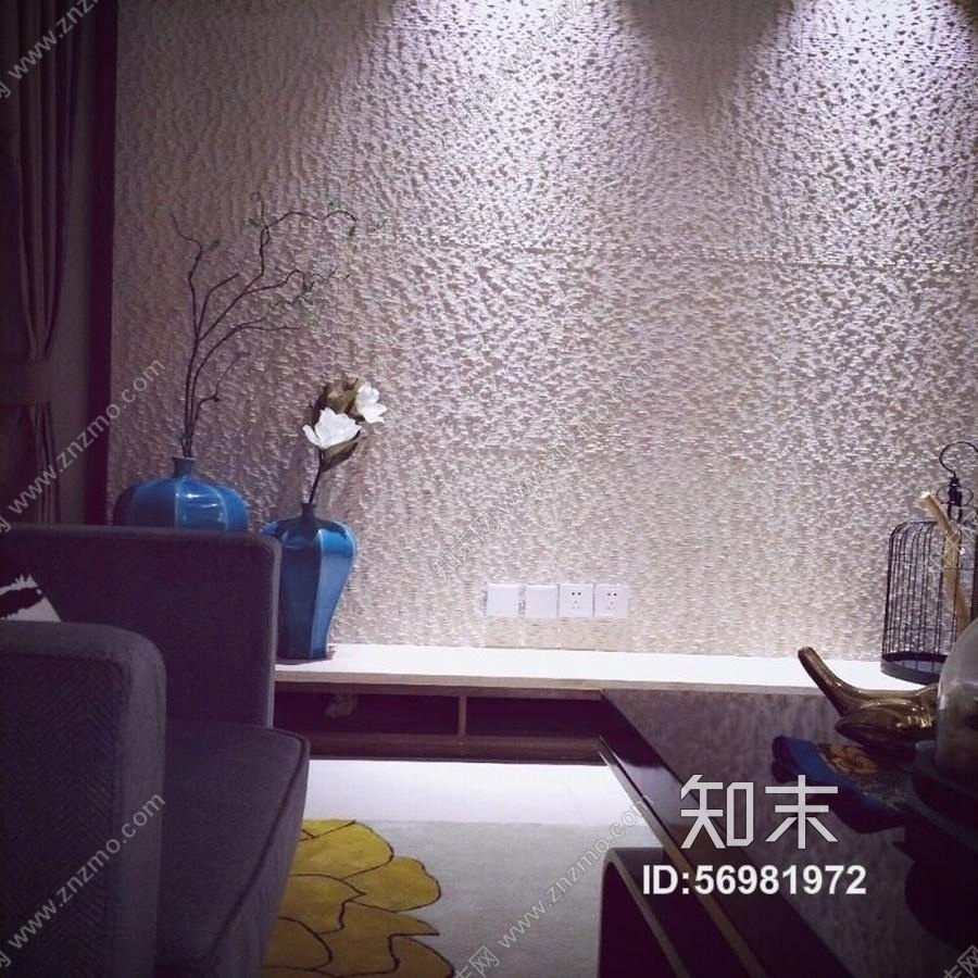 艾法嘉--上海绿地启东项目洋房C户型样板房软装方案cad施工图下载【ID:56981972】