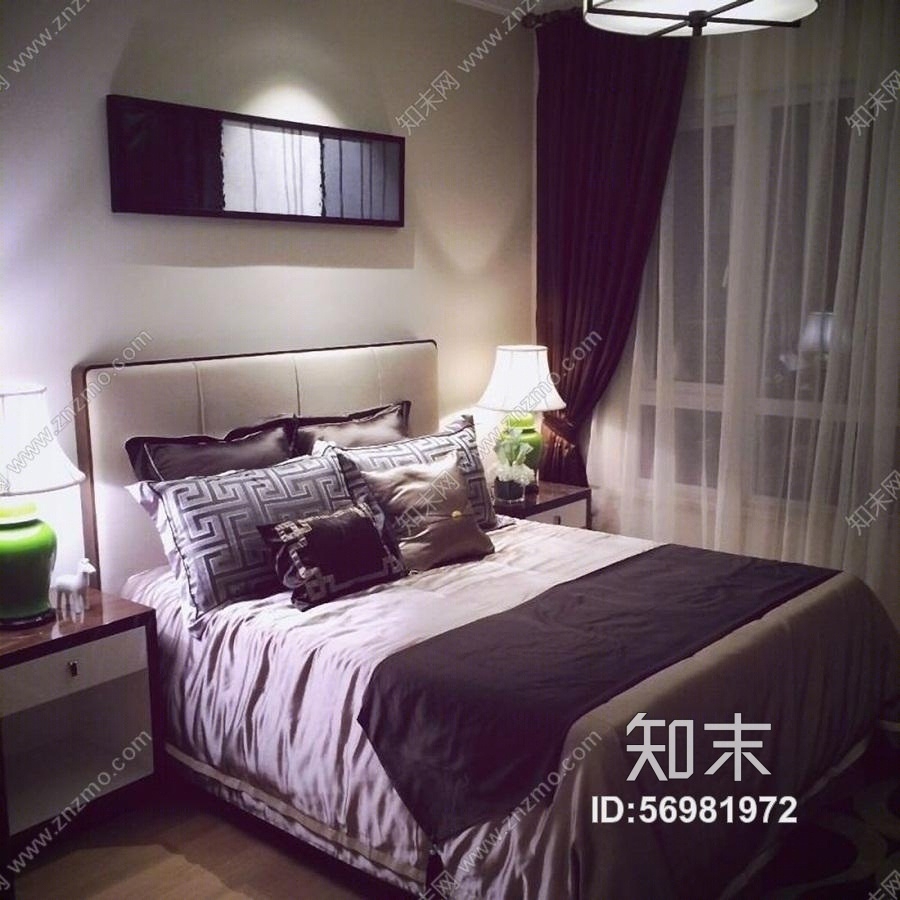 艾法嘉--上海绿地启东项目洋房C户型样板房软装方案cad施工图下载【ID:56981972】