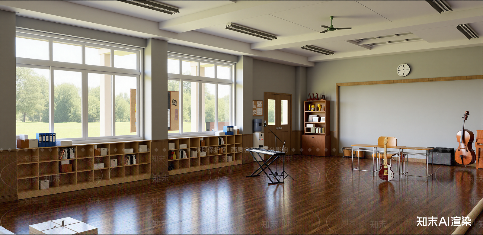 现代教室SU模型下载【ID:1215982961】