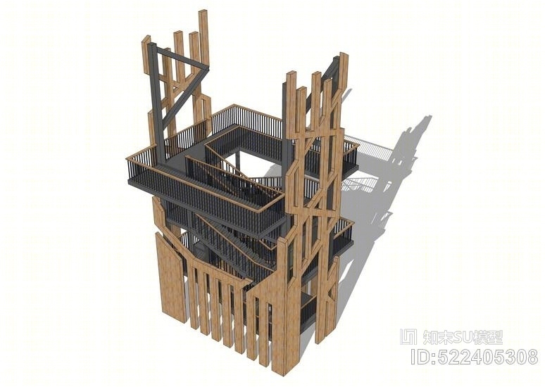 现代观景台SU模型下载【ID:522405308】
