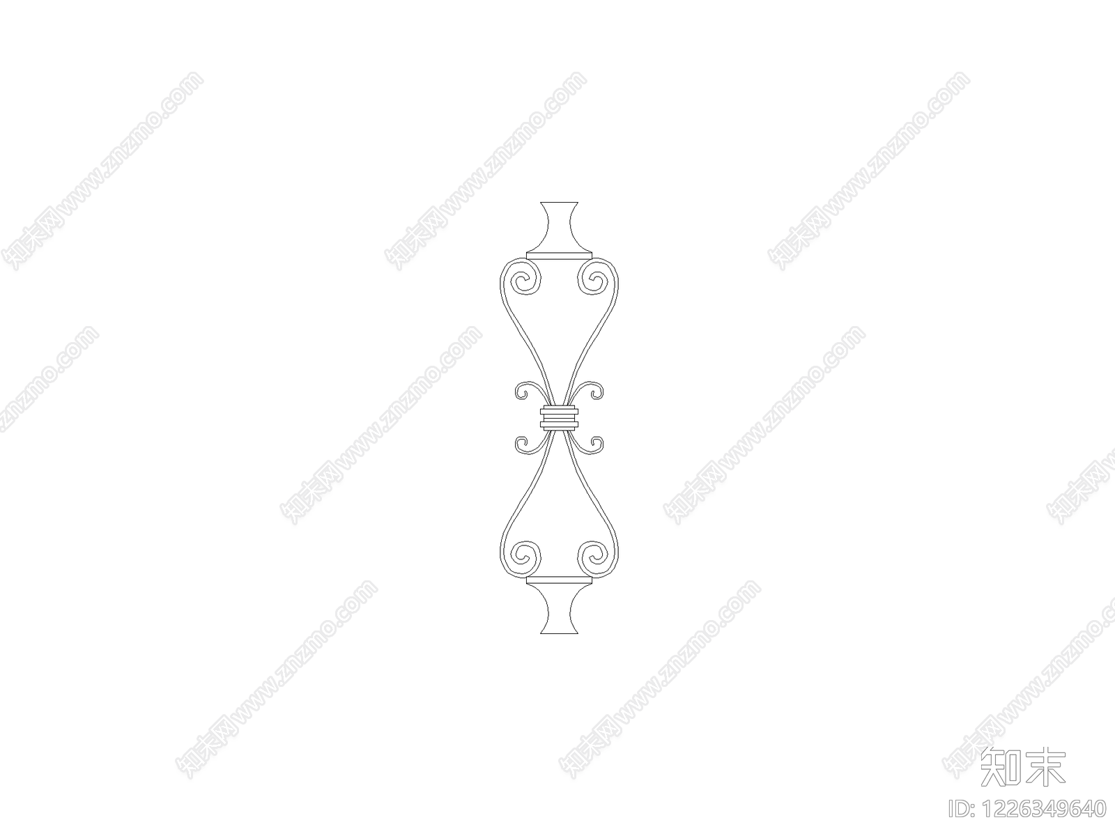 现代摆件CAD图纸