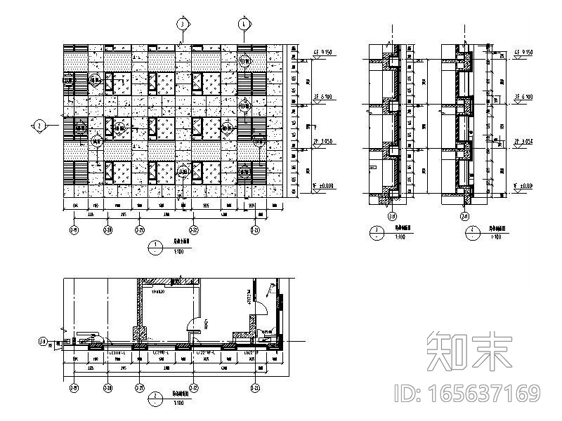 29层国际公寓幕墙施工图2016_石材铝板幕墙cad施工图下载【ID:165637169】