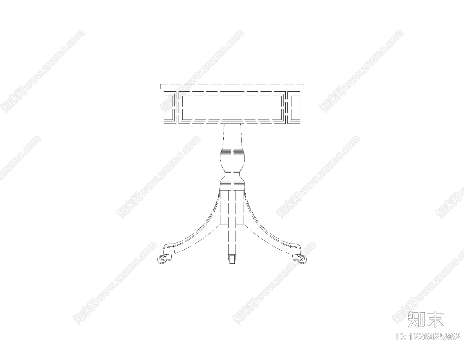 桌子cad施工图下载【ID:1226425962】
