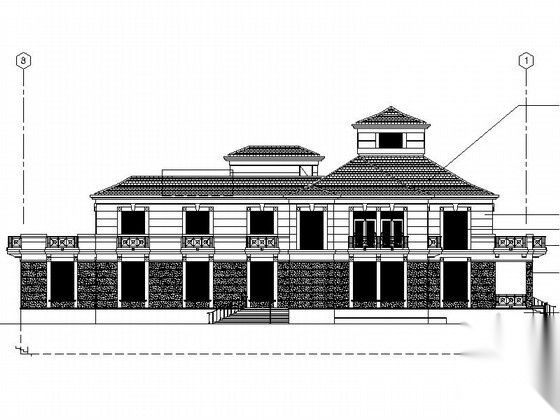 某高档别墅区规划、单体建筑方案图cad施工图下载【ID:165932170】