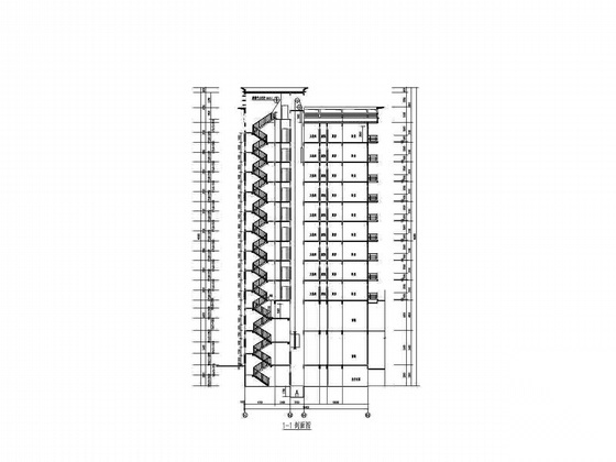 [合肥]某十一层商住楼建筑施工图(含干挂石材幕墙图)cad施工图下载【ID:165600168】