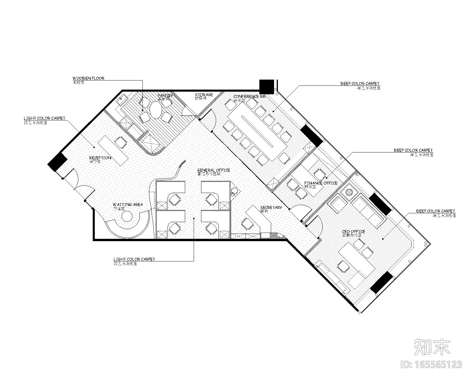 香港正通办公室CAD施工图cad施工图下载【ID:165565123】