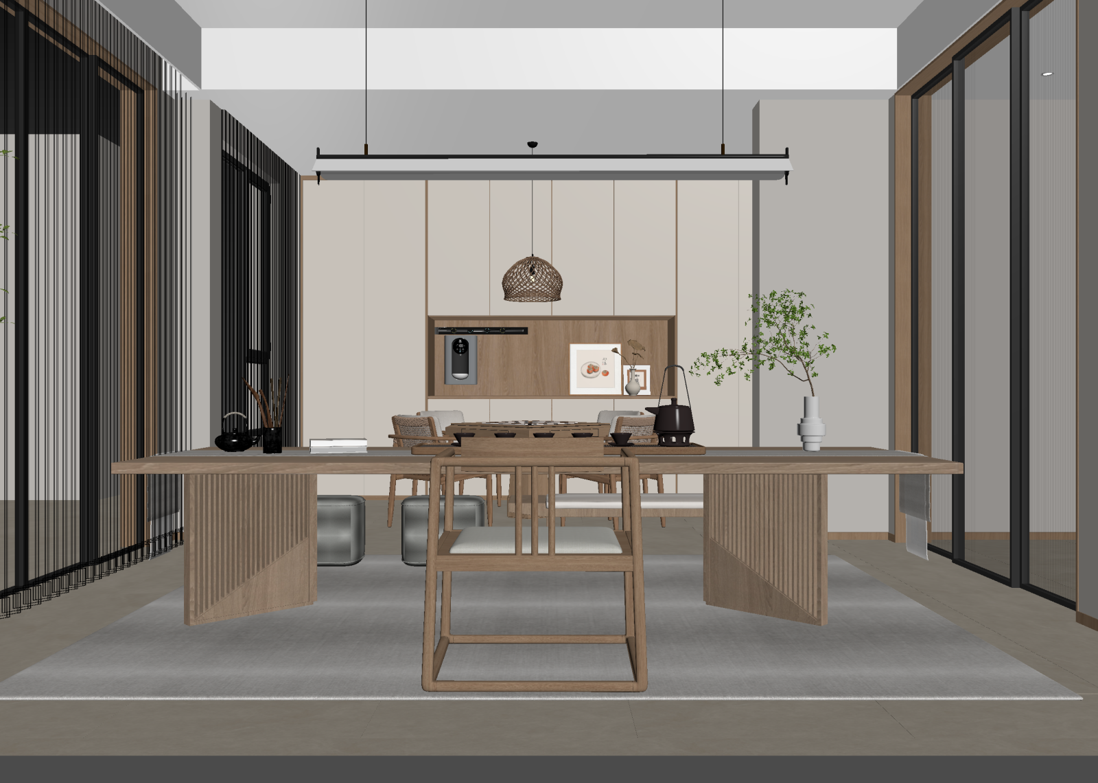日式茶室3D模型下载【ID:1214572879】