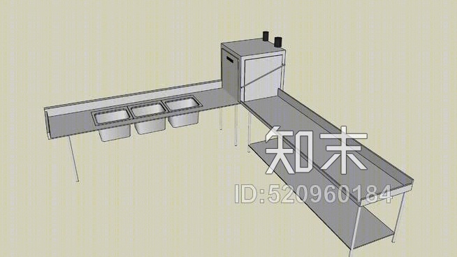 商用洗碗机设置SU模型下载【ID:520960184】