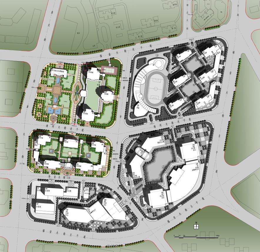 [天津]欧陆风格住宅建筑方案文本cad施工图下载【ID:150019188】