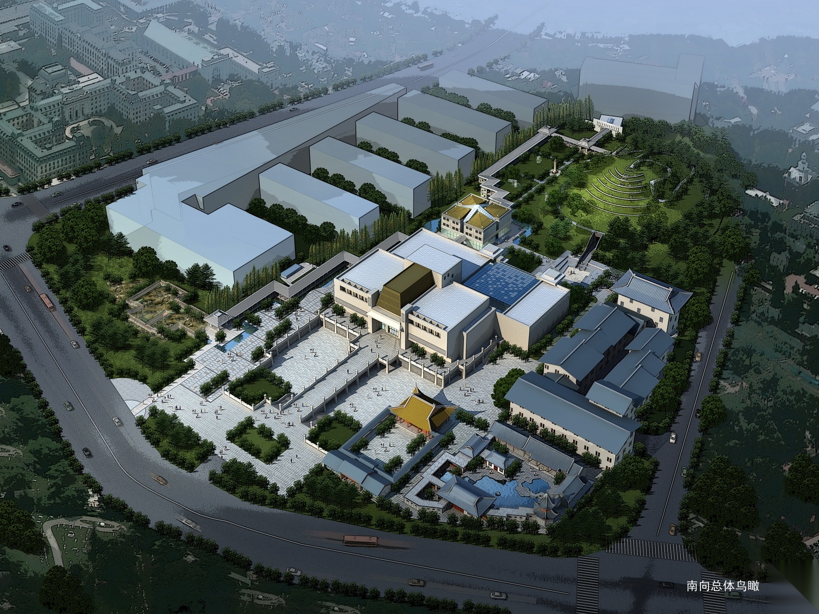 徐州博物馆扩建设计方案（cad+效果图+设计文本）施工图下载【ID:151599152】