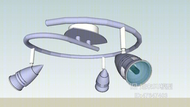 吸顶灯SU模型下载【ID:47647403】