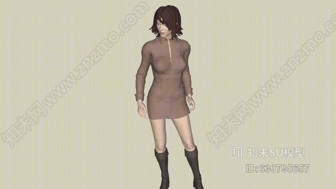 站着的女孩-曼迪SU模型下载【ID:630795657】